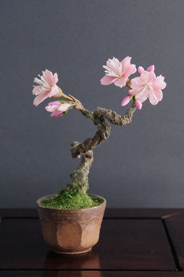盆栽 桜 #42【ギフトバッグ対応可】 造花 アートフラワー Akanbi