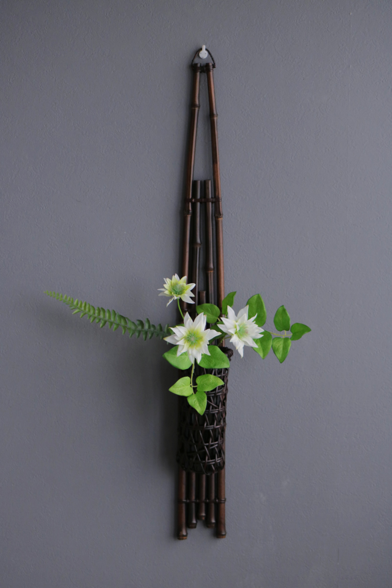 クレマチス 黒竹掛け 和風スタイル 造花 アートフラワー Akanbi