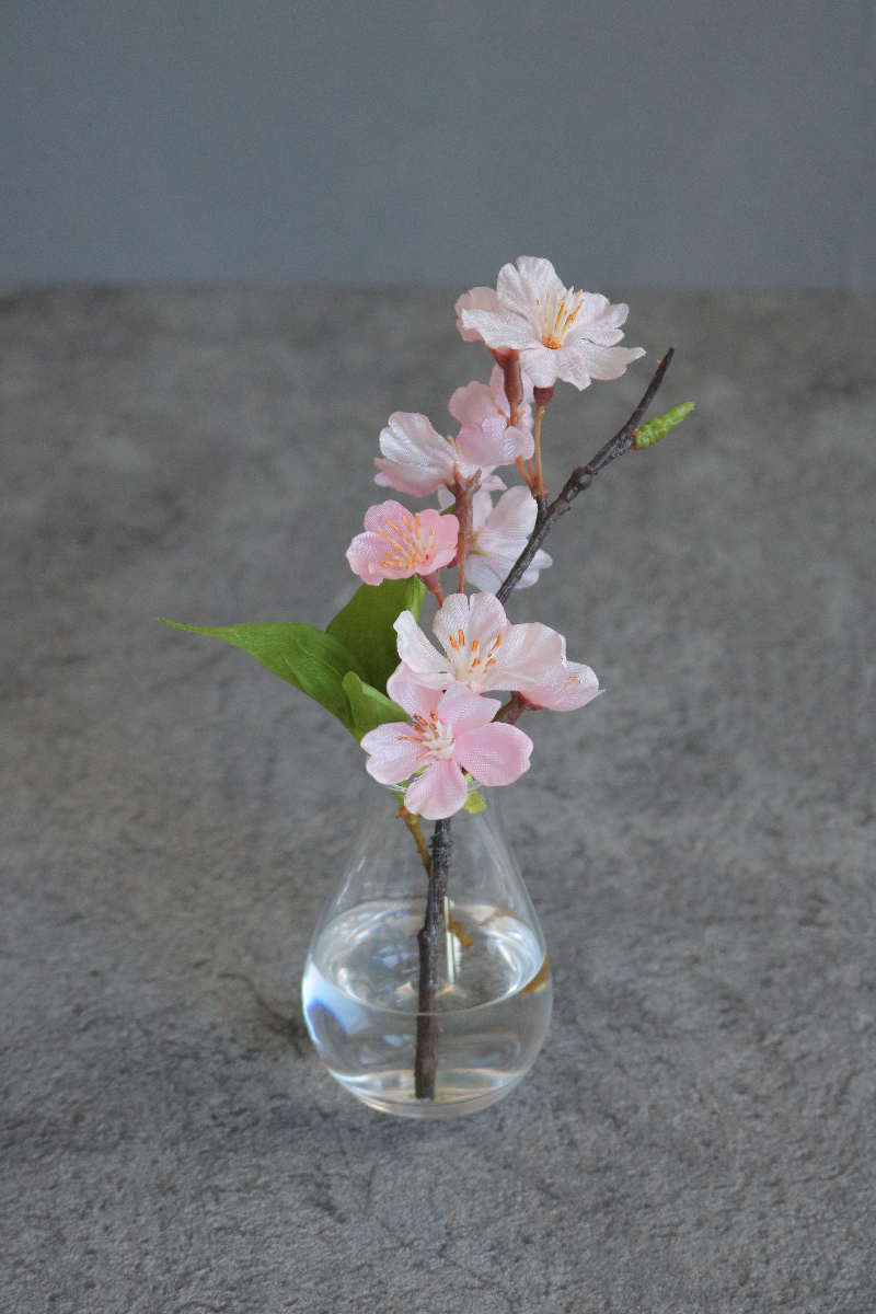 ミニ枝桜 プチドロップベース【ギフトバッグ対応可】 造花 アートフラワー Akanbi